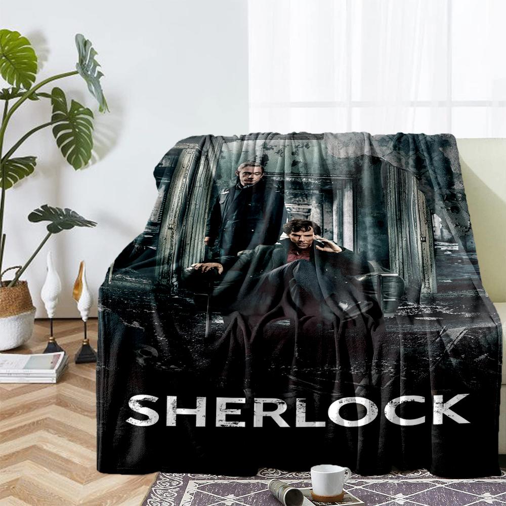 Sherlock Theme Printed Blanket - Perfect for Couch, Bed, Travel & Outdoor Use | Machine Washable, Cozy & Durable.