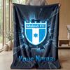 Malmö FF Testo Nome Personalizzato Coperta in Flanella Logo Calcio Coperta Plaid in Pile Personalizzata Regalo Speciale per Divano Camera da Letto Casa