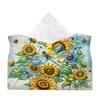 Gem Art Tissue Box Cover DIY PU Crystal Holder Desk Home Decor 9.45in
