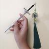 Stylish Hair Clip Swords Shaped Tassels Hair Barrette Alloy Texture Hair Accessory Hairpin Present for Swords Enthusiasts