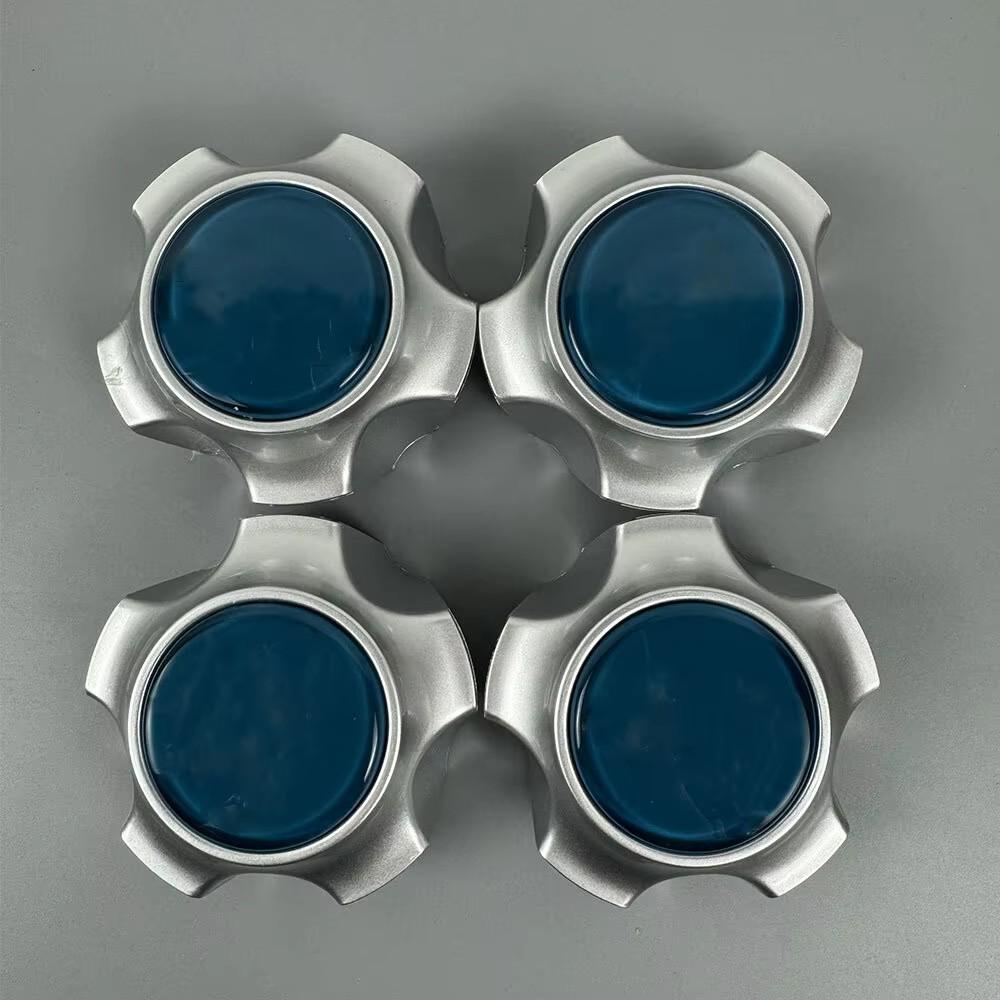 4PCS Hub Center Cover For Santa Fe 2000-2004 SM 529732V000VE9 Blue drop glue logo 4PCS