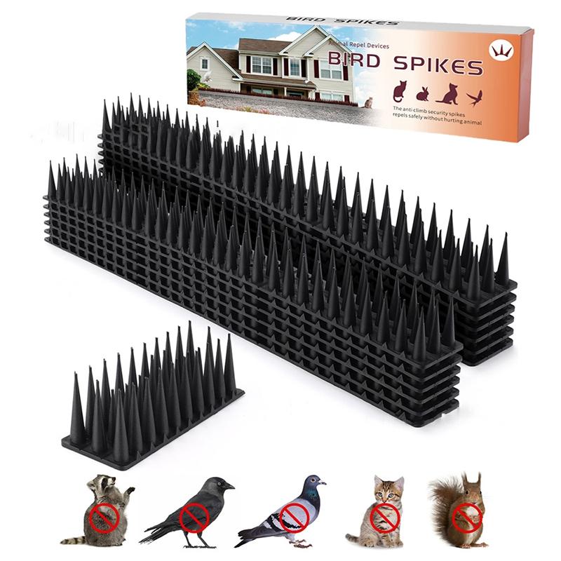 Bird Spikes Pigeon Deterrent Birds Repellent Spikes Outdoor Spikes For Keep Birds Cat Squirrel Raccoon Woodpecker Away Covers