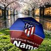 Custom Name Personalized football team Print Umbrella, Auto Open Close, 8‑Rib Sturdy Frame, Commute Camping Hiking Use, Birthday Gift