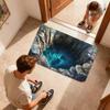 3D Rugs Optical Illusion Non-slip Carpet 3D Hole Rug for Entrance Kitchen Bathroom Indoor Halloween Porch Decorations