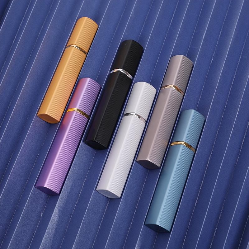 12ml Square Perfume Spray Bottle with Aluminum Shell and Glass Liner