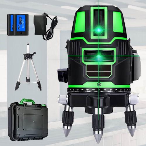 

Laser Level, Green Laser, 5-Line, 6-Point Full Line, 43.5-120cm Adjustable Tripod, High Precision, Large Square Line, Optical Measuring Instrument, Wa