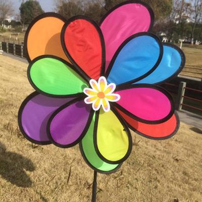 Child Windmill Whirligig Spinner Bright Color Garden Windmill Decoration for Outdoor Playground