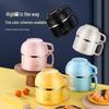 Large Capacity Food Grade Stainless Steel Lunch Box with Insulated Soup Bowl Lid, Easy to Clean - Ideal for Dorms and Adults