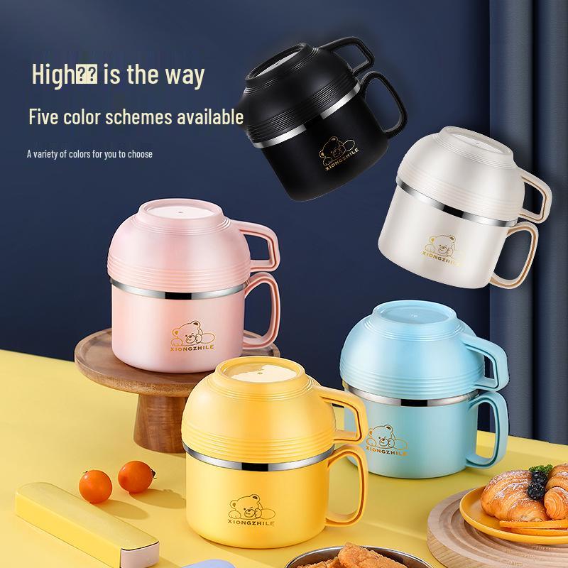 Large Capacity Food Grade Stainless Steel Lunch Box with Insulated Soup Bowl Lid, Easy to Clean - Ideal for Dorms and Adults