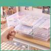 Mini Transparent Storage Box Students Plastic Desktop Labeling Organization