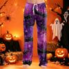 Women's Pajama Pants with Drawstring Halloween Print Relaxed Fit for Casual