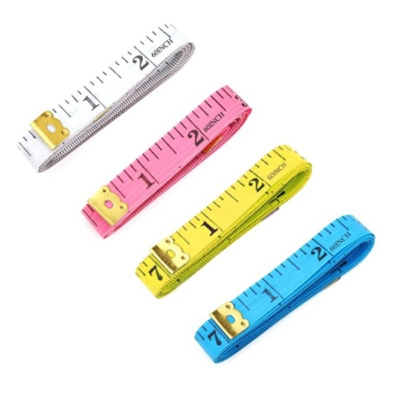 

4 Pack Soft Tape Measure Double Scale Body Sewing Flexible Tailor Craft Vinyl Ruler for Weight Loss Medical Body Measurement