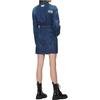 Evisu Laser Print Gradient Denim Long Sleeve Dress Women Dress Denim-Blue 2EAHTW1DR223FFDN