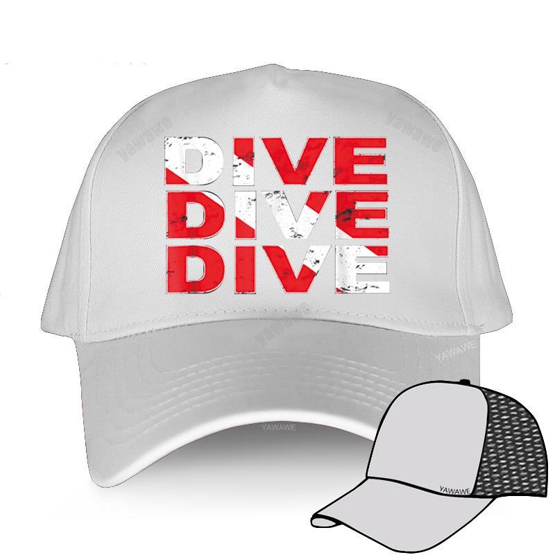 New Arrival Solid Baseball Caps Men Summer Breathable Golf Hat DIVE - Diver Flag Teens Fashion Brand Cap Female Leisure Hats