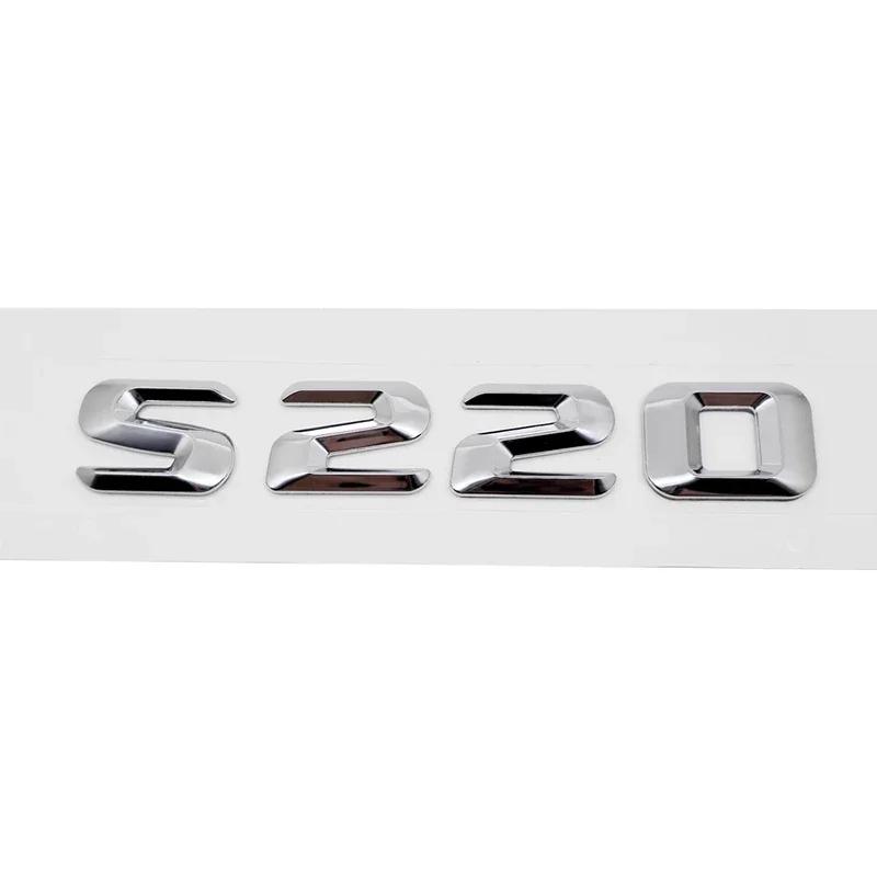 Car Tail Box Letters Stickers 3D Rear Trunk Badge Emblem Decal for Mercedes Benz S55 S63 S200 S220 S250 S260 S300 S320 S350