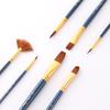7pcsCelsiusset Art Paint Brushes Set Round & Flat & Filbert & Fan Tips Professional Drawing Paintbrushes Nylon Hair Wooden Handle for Watercolor Acryl