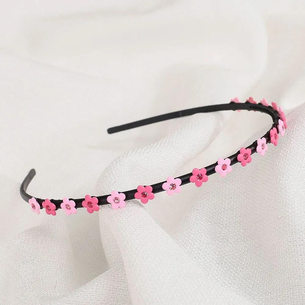 Handmade Headband Daily Headband Angel Scrunchie Cubic Flower Pink