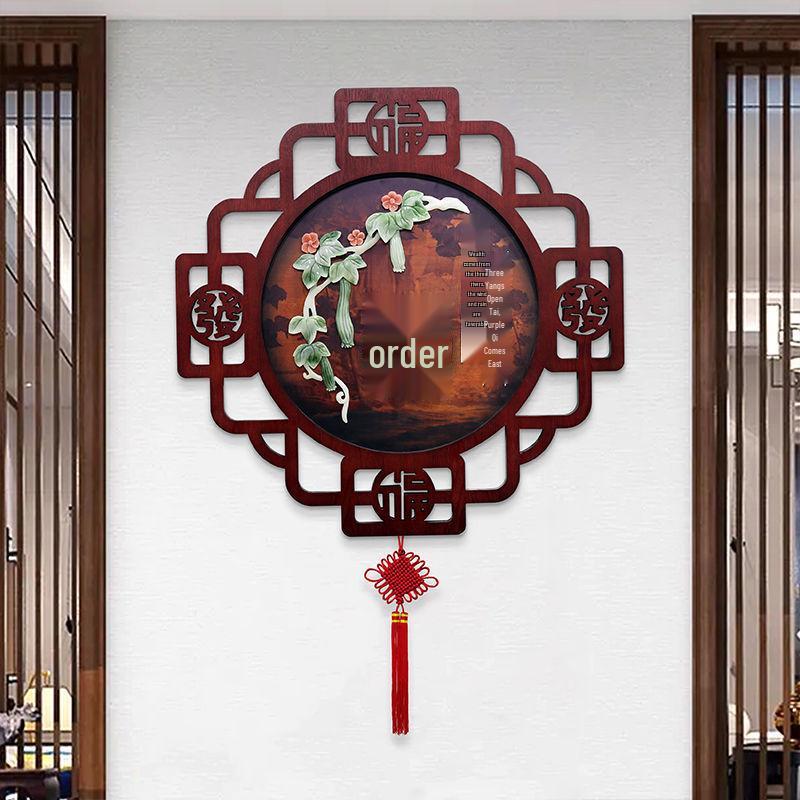 Chinese Style Decorative Wall Murals: Jade Carving Art for Living Room, Hallway & Restaurant