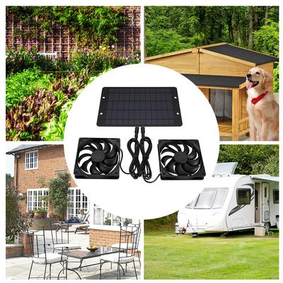 12V 10W Zonnepaneel Afzuigventilator Waterdichte Mini Ventilator Zonnepaneel Ventilator Lucht Afzuiger voor Kippenhok RV Kas