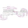 3 Piece Sofa Set with Cushions Brown Fabric