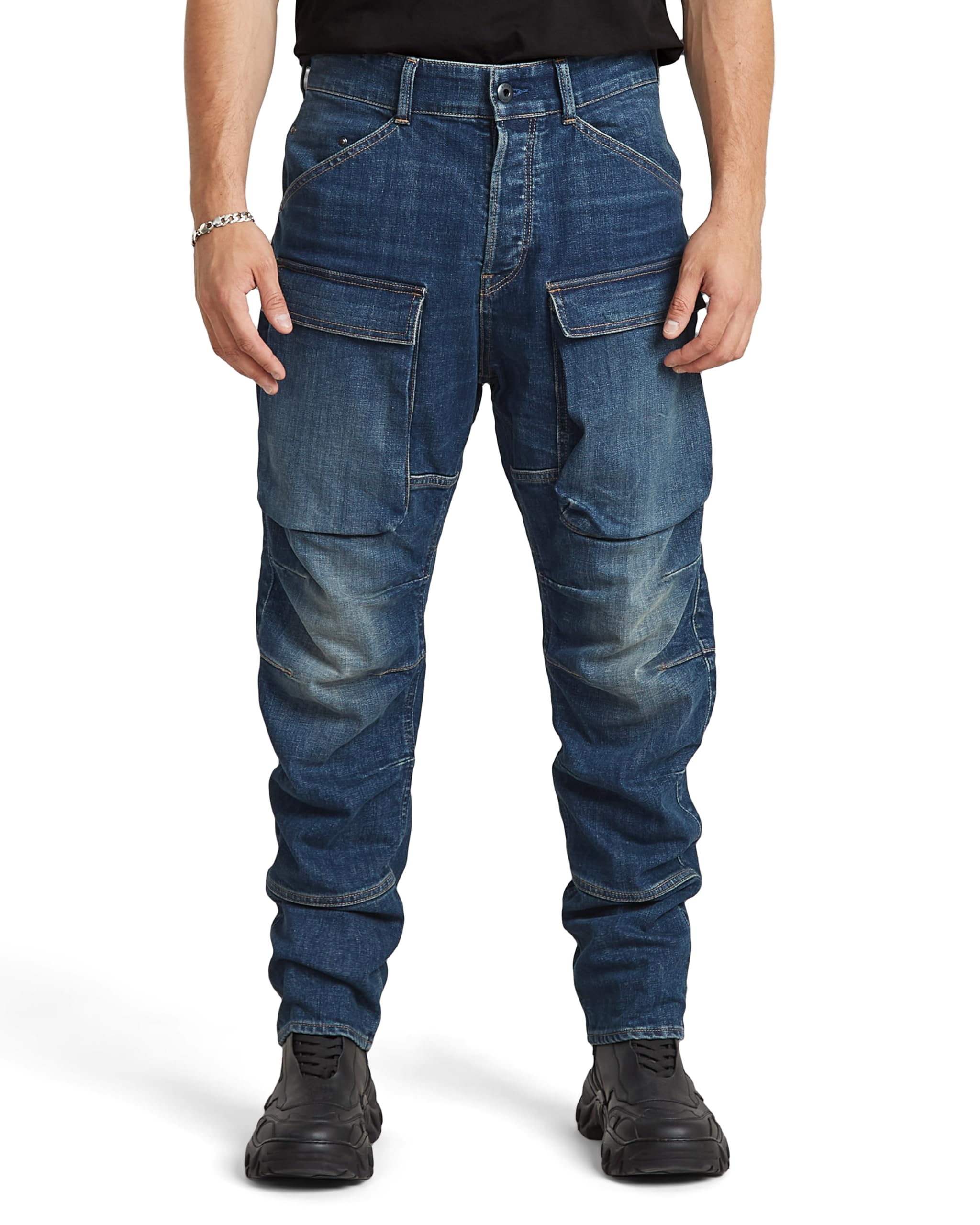 G-Star RAW Men s Jeans Denim Pants Cargo Tapered blue 3D Regular Tapered Denim Cargo D23972-D498-G801-W29/L32