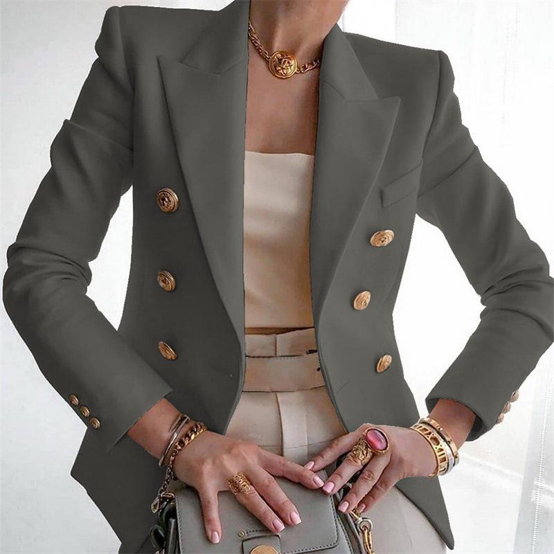 Women's Fashion Casual Long Sleeve Blazers - Spring Autumn Office Jacket Outerwear Coat Clothes
