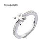 Women Classic Simple Opening Initial Letter Ring Fashion Party Jewelry Gift