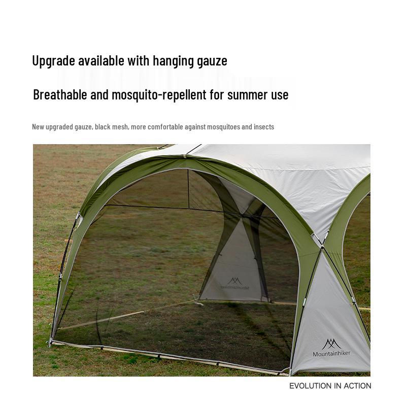 Moonlight White Dome Outdoor Camping Tent - Large Canopy with Screen and Curtains