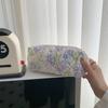 Striped Colorful Ins Dots Blue Flowers Love Graffiti Cotton Fabric Bag Cosmetic
