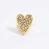 BIMBA Y LOLA Multi-Crystal Gold Heart Ring B246AIR008PKD