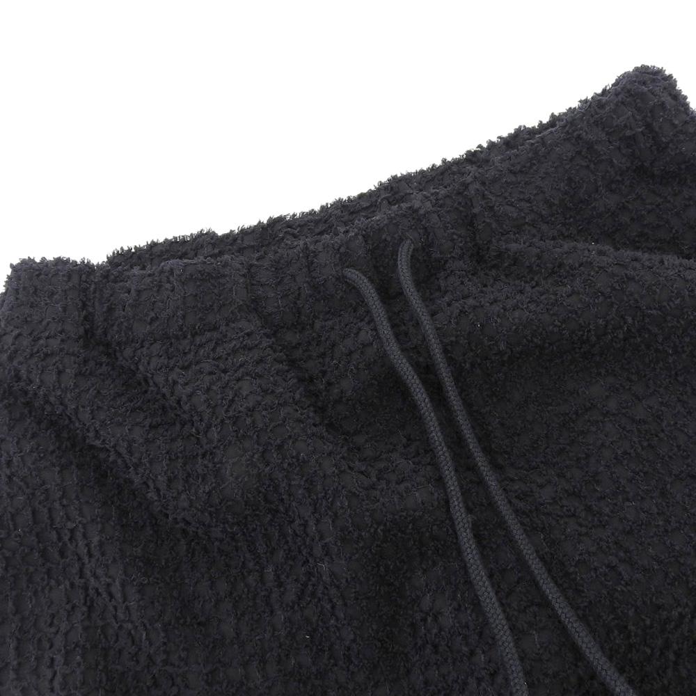 PARIS DE AOUNE Beautiful Feather Chiffon Check Easy Pants Bottoms for Women In Black Bottoms ― blackUsed