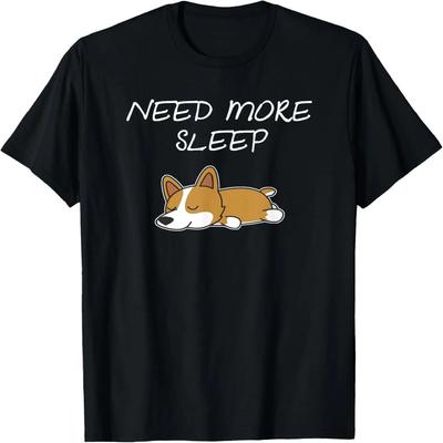 Need More Sleep Corgi Dog Pajama for Bedtime T-Shirt