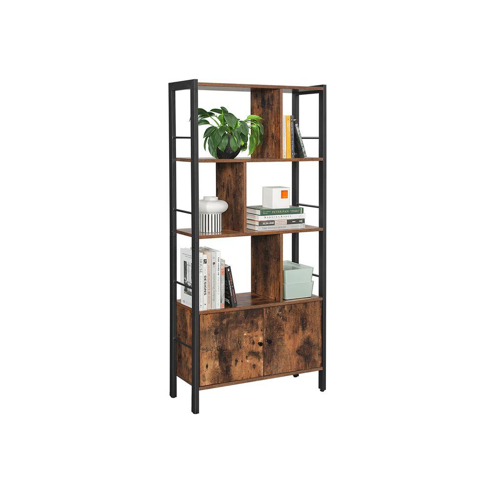 Bookcase for the living room with a wooden cabinet, large, industrial loft