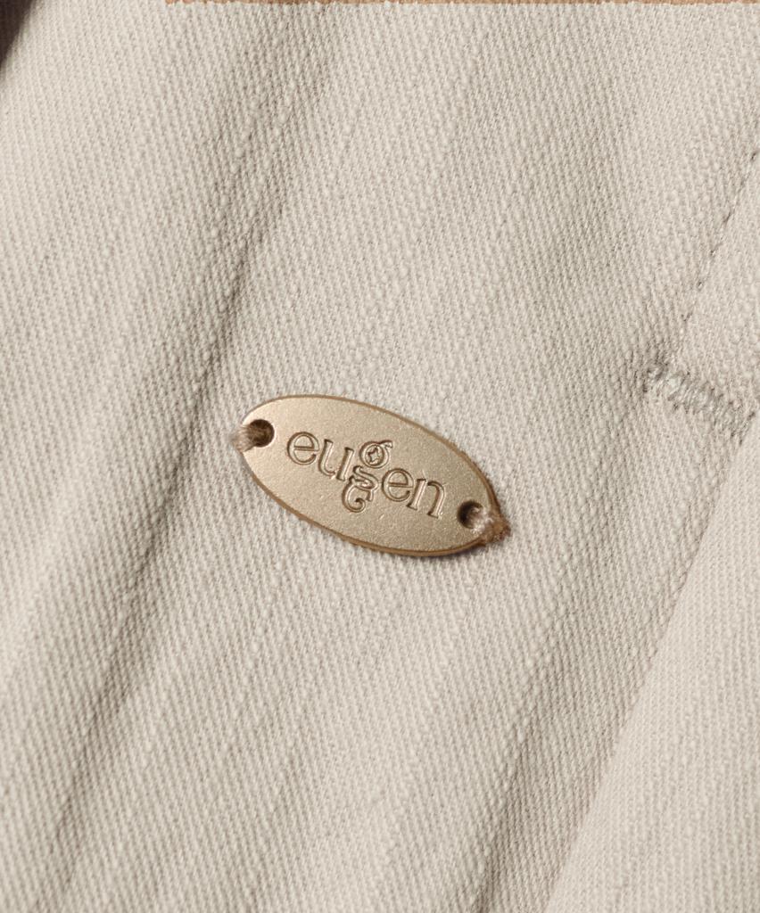 Yujen Double-Pleat Wide Cotton Elastic Waist Pants_Oatmeal