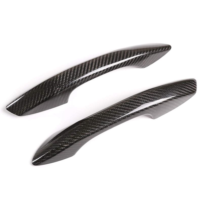 A03E-Car Exterior Door Handle Cover Trim Accessories Dry Carbon Fiber Parts For Porsche 911 2012-2018 718 2016-, Without Hol