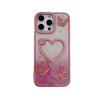 For IPhone 16 Promax Sparkling Diamond Phone Case for Apple 15 Love Butterfly 14 Gradient Sparkling Pink Soft Case