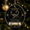Hanging Decor for Showcase Christmas Tree Money Holder Pendant, Transparent Acrylic Round Ornament, 12 Holiday Gift Tags Zodiac Signs Theme Decorative