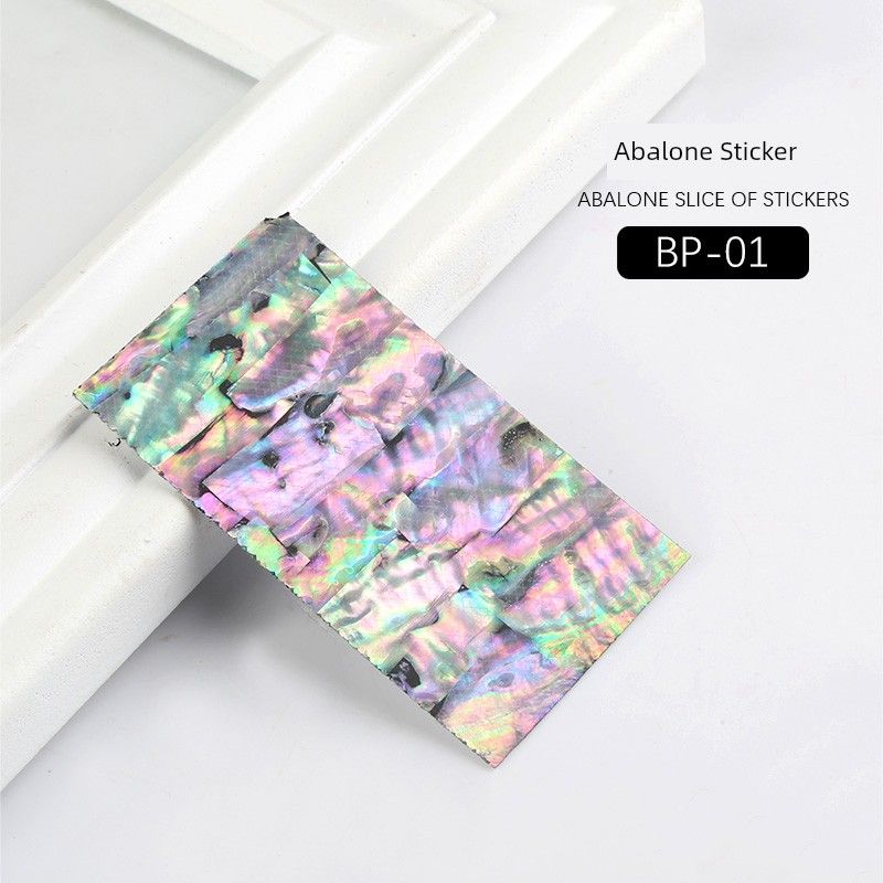 

Nail Art Japanese Style Shell Sticker Nail Ornament Abalone Shell Patch with Adhesive Tape Colorized Decorative Design DIY Nail Stickers Abalone Paste (SP-1315)