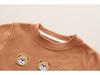 Boys' Bear Sweatshirt & Overalls Set - Spring/Autumn 2025 Casual Two-Piece for Infants