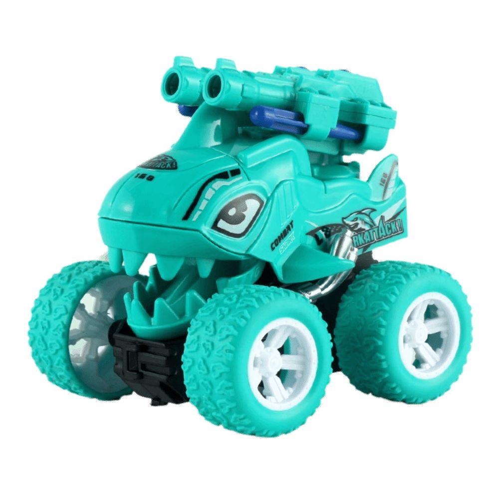 Off-Road Vehicle Dual Ballistic Drop-Resistant Car Retractable Dinosaur Car  Children's Toy