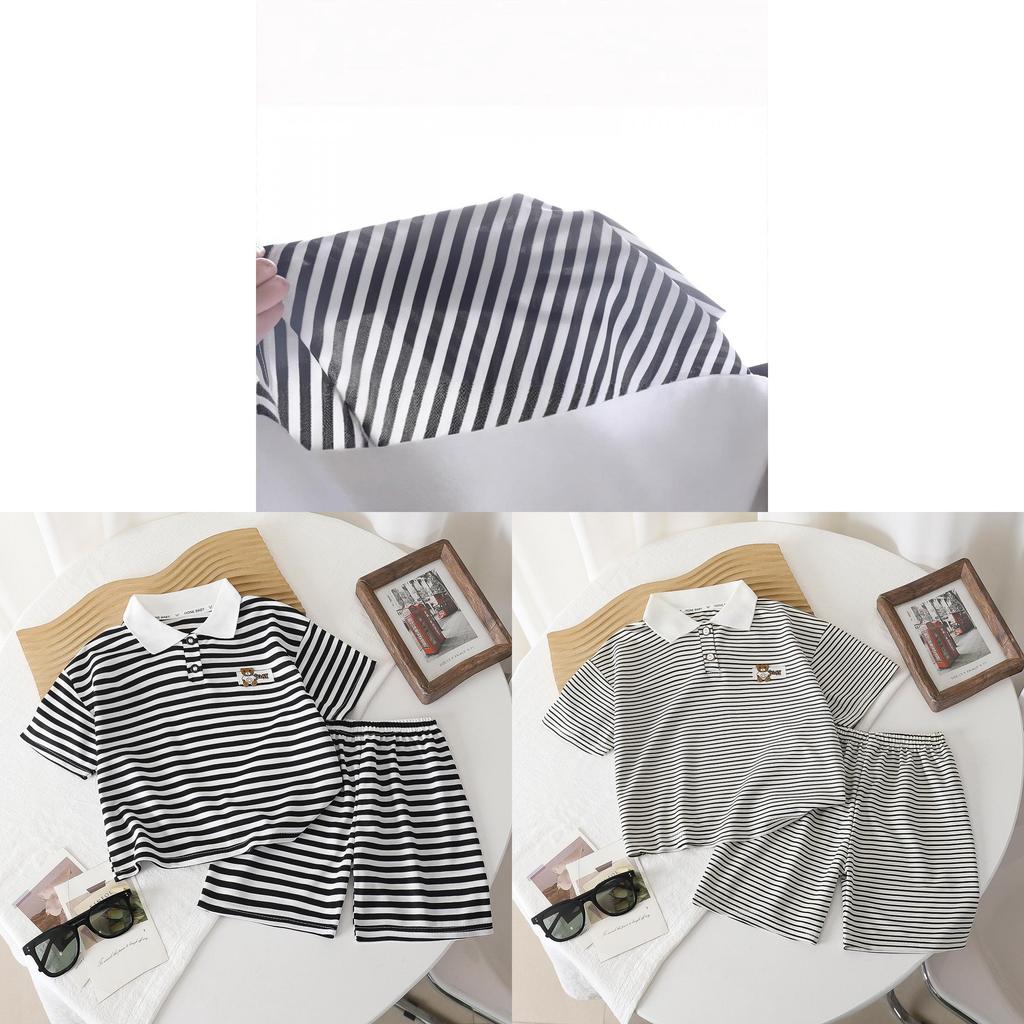 Baby Boy Summer Polo Shirt Shorts Set With Cottonlike Fabric For Toddler Playwear