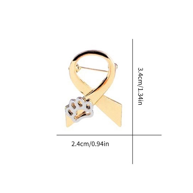 Colorful Pet Paw Print Bowknot Tie Brooch Unique Animal Ornament Pin Dog Paw Pattern Lapel Pin for Dog and Cat Lovers