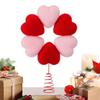 Valentine's Day Tree Topper Decoration 13.4 Inch Romantic Red Heart-shaped Tree Top Decoration Plush Treetop Ornament