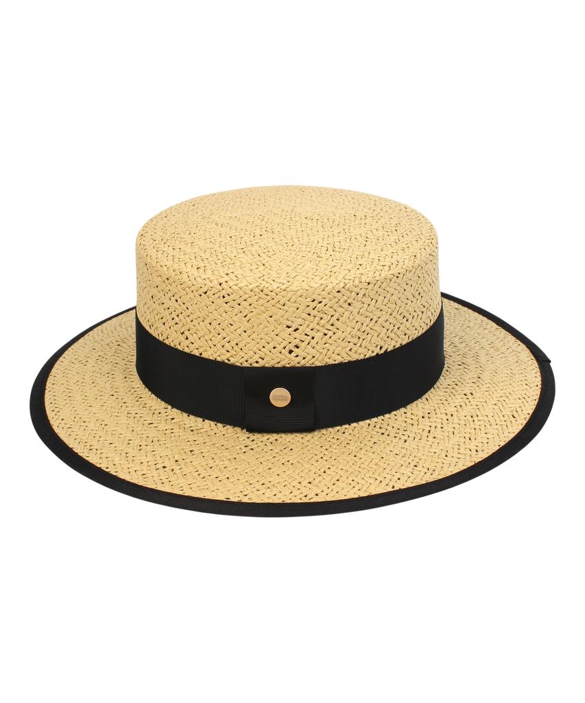 Yunibeosyeolkemiseuteuli Edge Taping Beige Long Panama Hat Panama Hat