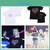 Blackpink Lisa's Heart-shaped Tee For Women Ins Style Short Sleeve T-shirt