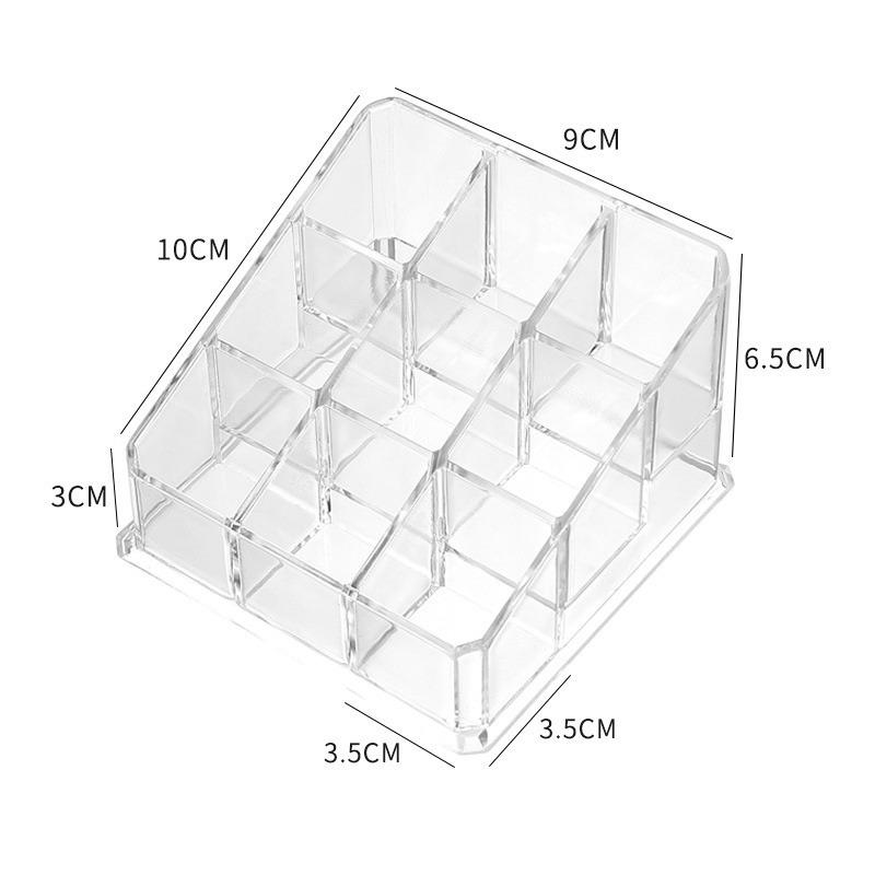 9/24/36/40 Lattice Trapezoid Plastic Transparent Makeup Display Rack Lipstick Stand Rack Cosmetic Organizer Box High Quality