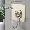 1PACK No-Punch Wall Hook - Square Firm Grip Hook Space-saving Kitchen Cabinets, Shelves, Pantry Storage