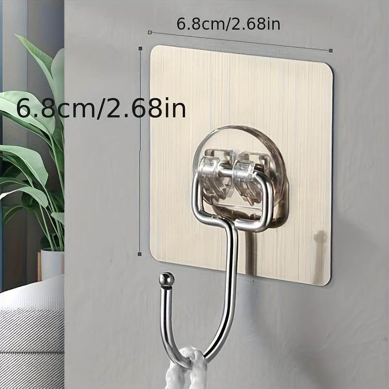 1PACK No-Punch Wall Hook - Square Firm Grip Hook Space-saving Kitchen Cabinets, Shelves, Pantry Storage