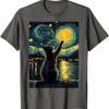 Summer T-shirts Fashion Short Sleeve Art Printed Black Cats Tees Harajuku Comfortable Holiday Chic Tops Tunics