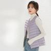 Women's V Neck Sleeveless Down Vest Regular Fit Casual Style Reversible Neckline Waistcoat